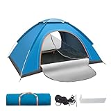 Automatisches Zelt, automatisches Zelt für den Außenbereich, Hütte mit Anti-UV-Netztür und Tragetasche für 2 Personen, Camping, Strand