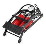 VICASKY Hochdruck Fußpumpe mit Doppelpedal Tragbare Mini Luftpumpe für Fahrrad Motorrad Ball Langlebig und Multifunktional Schnelles Aufpumpen ohne Kraftaufwand Geeignet für Autos und