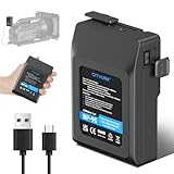 CITYORK 95Wh V-Mount/V-Lock Akku für Sony BP-95W mit USB-C Eingang Ladegerät und USB-C Kabel, kompatibel mit Sony-Camcorder, Videokamera, Video Broadcast, LED-Licht BP-95W
