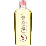 Gleitzeit® Massageöl PREMIUM (200 ml) bei Schwangerschaftsstreifen Dehnungsstreifen zur Narbenpflege Dammmassage und Partnermassage