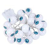 SOPOTUTU Halloween LED Lichterkette mit Gruseligen Augen Warmweiße LED Batteriebetrieben Dekorativ für Innen und Außenbereich für Fest und Raumdeko Langlebiges Kunststoffmaterial