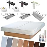 AQUA ROYAL Wasserbett KOMPLETT Bett Set Softside Mono Podest/Sockel 160x200 cm F4 – Wasserbetten Heizung von Calesco oder TBD Carbon Heater – Pflegeset und Befüllschlauch