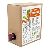 Bio Karottensaft 3 Liter Box - Aus deutschen und niederländischen Karotten - Vegan, leuchtend-orange Farbe, mit Spezialkulturen fermentierter Gemüsesaft