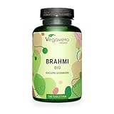 Brahmi BIO hochdosiert | 1.500 mg Bacopa monnieri Pulver | 2% Bacoside | Vegan & Laborgeprüft | Brahmi Pulver BIO aus Indien | Deutsche Produktion von Vegavero® | 180 Tabletten