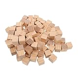 SOIMISS 100 Stück Teiliges Natürliche Unlackierte Holzwürfel Glatte Unbehandelte Holzquader für Basteln Malen Schnitzen DIY Projekte Vielseitige Pädagogische Holzblöcke für Erwachsene und