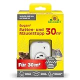 Neudorff Sugan Ratten- und MäuseStopp 30 m² - Ultraschall vertreibt Ratten und Mäuse sofort und dauerhaft aus Haus, Keller und Garage. Anti Gewöhnungseffekt, 1 Stück