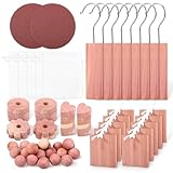 GWCYMYD 67 Stück Natürlicher Mottenschutz aus Zedernholz Ringe Mottenringe Langanhaltender Duft Zedernholzringe Gegen Motten für Kleiderbügel Kleiderschrank Schubladen Schränke