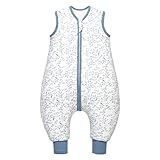 Mosebears Mosebars Schlafsack mit Füßen Ganzjährig Baby Schlafsack Winter 2.5 Tog Reine Baumwolle Schlafsack Verschiedene Größen Herbst Winter Schlafdecke Baby mit Füßen