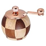 OUNONA Pfeffermühle Salz Und Pfeffer Mühle Mit Aufbewahrung Salzbehälter Für Die Arbeitsplatte Salz- Und Pfefferstreuer Aus Holz Getreidemühle Handkurbel Küchengeräte Hölzern