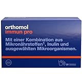 Orthomol Immun pro - Nahrungsergänzungsmittel mit Mikronährstoffen, Inulin und ausgewählten Mikroorganismen - Granulat/Kapsel à 30 x Tagesportionen