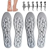2 Paar Magnetische Einlegesohlen Akupressur Sohlen Akupressur Einlegesohlen Powerinsole Geeignet Bei Verwachsungen Narben und Muskelkater