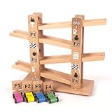 Autorampenspielzeug aus Holz, Rennstrecke aus Holz | Lustiges Rennstrecken-Autorampenspielzeug aus Holz,Fahrzeug-Spielsets, Auto-Strecken-Spielzeug, Rennstrecken-Spielzeug-Set für Zuhause, Kindergarte