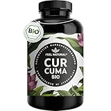 Bio Curcuma (Kurkuma) Kapseln - 240 Stück - 4350mg Bio Curcuma und schwarzer Pfeffer je Tagesdosis - Laborgeprüft. Ohne Magnesiumstearat. Vegan, in Deutschland entwickelt