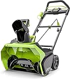 Greenworks GD40ST Einstufige Akku Schneefräse mit bürstenlosem Motor, 51 cm Räumweg, 30 cm Räumtiefe, 1900 U/min, 180° drehbarer Auswurfkanal OHNE 40V Akku & Ladegerät, 3 Jahre Garantie