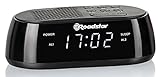 Roadstar CLR-2477 Radiowecker, Digitaler Radio PLL-FM, Zwei Weckzeiten und Schlaf Timer, USB-Anschluss, 20 Senderspeicher, LCD-Display, Schlummerfunktion, Schwarz