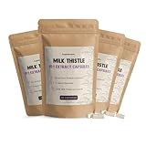Cupplement 60 Mariendistel Kapseln 10:1 Extrakt 3+1 Kostenlos - Mariendistel - Kein Tee, Teebeutel, Tinktur - Mariendistelsamen - Leberreinigung - Milch Thistle - Superfood - Für 4 Monate (Multipack)