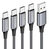 RAVIAD USB C Kabel [4Pack 0.5M 1M 2M 3M] 3.1A Ladekabel USB C Schnellladekabel Nylon USB C Ladekabel für iPhone 15 Pro Max, Samsung Galaxy S24 S23 S22 S21 S20 Note 10, Huawei P60