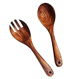 Thursday April Salatbesteck Holz Löffel Gabel Olivenholz 2-teiliges Holzbesteck Salatgabel Salatlöffel Küchenhelfer Olivenholz