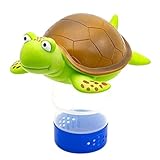 Chlor-Tablettenfloat – Design Schildkrötenspender für Schwimmbecken | Verstellbarer Chemikalienhalter | langlebiger Chlorwagen | Großes Desinfektionsmittel für kleine Pools