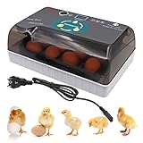 Brutautomat Vollautomatisch,Inkubator,Brutautomat für 12 Eier mit LED-Anzeige und Temperatur- und Feuchtigkeitskontrolle Zum AusbrüTen Von HüHnern, für HüHner, Enten, GäNse und GeflüGeleier Inkubator