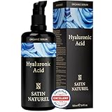 Satin Naturel Hyaluron Serum 100ml mit Bio Aloe Vera – Hochdosiertes Hyaluronsäure Serum für Gesicht, Männer & Frauen – Vegane Anti-Aging Gesichtspflege mit 24h Feuchtigkeit