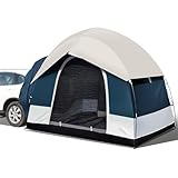 Universal SUV Zelt zum Campen, 6 Personen Autocampingzelt, SUV Heckklappenzelt für den Außenbereich, Einfach aufzubauendes Zelt mit Regendach, 250 x 250 x 210 cm, für Auto, CUV, Bus, Minivan