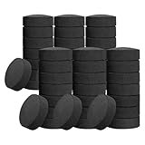 Abaodam 70 Stück Holzkohletabletten Grillkohle Natürliche Raucharme Feuerkohle für Camping Outdoor Hot Pot und Grillen Windbeständig 40mm