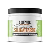 SEEBAUER diy Silikatfarbe Weiß 300ml für Innen (No. 000 Weiß) Atmungsaktive Mineralfarbe für Allergiker - Abwaschbare Wandfarbe - Farbtöne hohe Deckkraft