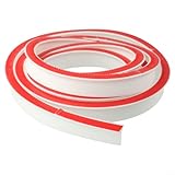 Bebykilemi Silikon-Duschbarriere, Wasserstopper für lockenlose Duschen, 100–300 cm, biegbarer, wasserdichter Dichtungsstreifen mit rutschfester Bodenhaftung, weißes Badezimmer (300 cm)