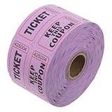 DOITOOL 1000 Stück Doppelrolle Tombola Tickets in Violett Raffle Tickets für Events Spiele Eintrittskarten Preis Gewinnlose Bunte Papierlosrollen für Feiern Karneval Auktionen und