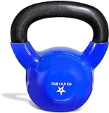 Yes4All KLD1 2-22kg Kettlebell/Kugelhantel aus Gusseisen mit Vinylbeschichtung 6.8kg