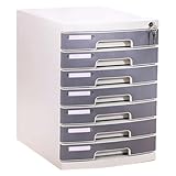 7-stöckige, abschließbare A4-Aktenbox aus Kunststoff – Büro-Dokumentenhalter & Schreibtisch-Organizer für Akten, Zubehör und Schreibwaren – multifunktionaler Aufbewahrungsschrank für Zuhause und Büro
