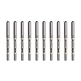 uni-ball - Uni Mitsubishi Pencil – 10 Eye-Fineliner-Stifte UB-157 – Tintenroller, Flüssigtinte, Schwarz – Spitze 0,7 mm – Schreiben Medium