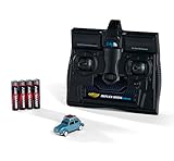 Carson 500504149 1:87 VW Beetle Wintersport Version 2,4GHz 100% - Fahrfertiges Modell, RC Auto, H0 Auto,RC Modell,Diorama Fahrzeug, Blau