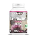 Bio Klettenwurzel 1200 mg pro Tag - Burdock Root - 200 Tabletten | Premium Naturprodukt & Rein pflanzlich