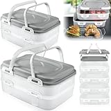 Stimo 2x Partycontainer mit je 2 Ebenen und Hebeeinsatz Transportbox XL Kuchentransportbox