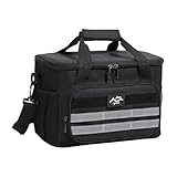 Morbuy Multifunktionale Kühltasche Lunchtasche, 12L Langlebige Kühltasche Faltbar Kühltaschen für Reisen, Strand, Reise, BBQ, Camping (12L,Schwarz)