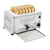 Toaster 4 Scheiben über 3 Toastmodi, 2 Scheiben Toaster 2400W, Toaster Edelstahl 2 Scheiben bis zu 6 Brotscheiben, Toaster für Haushalte, Bäckereien Restaurants, Hotels (Silber)