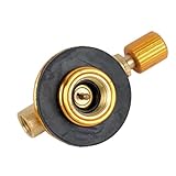 GALPADA Gelber Gasherd adapter für Flache Gaskartuschen Camping gaskocher Ventil mit Drehregler Langlebiger für Outdoor kocher Einfaches Feuerkontrollventil für Picknick und
