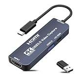USB 3.0 Video Capture Card with 100W Power Supply & 3.0 Port,4K HDMI to USB C/USB A Capture Card, for Live Streaming, Gaming, Video Audio Recorder, 1080p 60hz Grabber Compatible with Camera