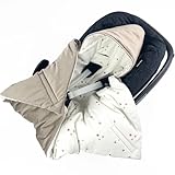 BABEES© Wattierte Velvet Winter Einschlagdecke mit Füllung für Babyschale Autositz, Universal,Baby Decke mit Klettverschluss für Kinderwagen Babytragen Babybett