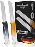 Schwertkrone® Schälmesser Tomatenmesser Wellenschliff [MADE IN SOLINGEN - GERMANY] - Gemüsemesser Obstmesser - Küchenmesser klein scharf Schneidemesser Sägemesser - Allzweckmesser (Klinge: 8,5cm)
