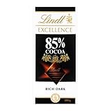 Lindt EXCELLENCE 85 % Kakao - Edelbitter-Schokolade | 100 g Tafel | Extra kräftige Bitter-Schokolade | Intensiver Kakao-Geschmack | Dunkle Schokolade | Vegane Schokolade | Schokoladengeschenk