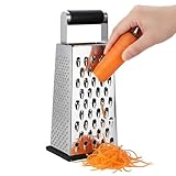 Vierseitige Küchenutensilien aus Edelstahl | Gemüsereibe und Käseschneider in - zum Reiben von dünnen, mitteldicken und dünnen Gemüseschneidern von Ingwer und Kartoffeln