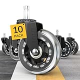 HOLKIE Bürostuhl Rollen 10pack 11x22 mm Ersatzrollen für Schreibtischstuhl aus Gummirollen für Hartbodenrollen 5er-Set robuste Rollerblade-Rollen für Stühle als Ersatz für Computer-Gaming-Stuhlmatten