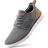 LEZTA Herren Business Slipper Schuhe Anzugschuhe Sneaker Oxfords Freizeitschuhe Walking Fitness Sport Turnschuhe Grau 280