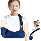 KONSEDIK Arm- und Schulterschlinge, atmungsaktiv, medizinische Schlinge mit Schulterpolster, Unterstützung für Damen und Herren, Rotatorenmanschette, Verletzung, linker oder rechter Arm, Ellenbogen,