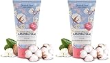 Jean & Len – Handbalsam Baumwolle & Sheabutter, Handpflege für trockene bis sehr trockene Hände, pflegt intensiv und ist dabei besonders mild, ohne Parabene und Silikone, vegan, Handcreme Tube, 75 ml