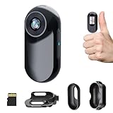 HOFAOUG 1080P HD Mini Action Cam,Integrierte 32GB Speicherkarte Bodycam Körperkamera Mini,Daumengröße Helmkamera Motorrad,Für Arbeit,Reise, Radfahren(Tiefschwarz)
