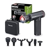 Beurer MG195 Schlagmassagepistole mit Kalt- und Wärmefunktion, professionelle Perkustivmassage, Muskelentlastung und Sporterholung, wiederaufladbar und tragbar